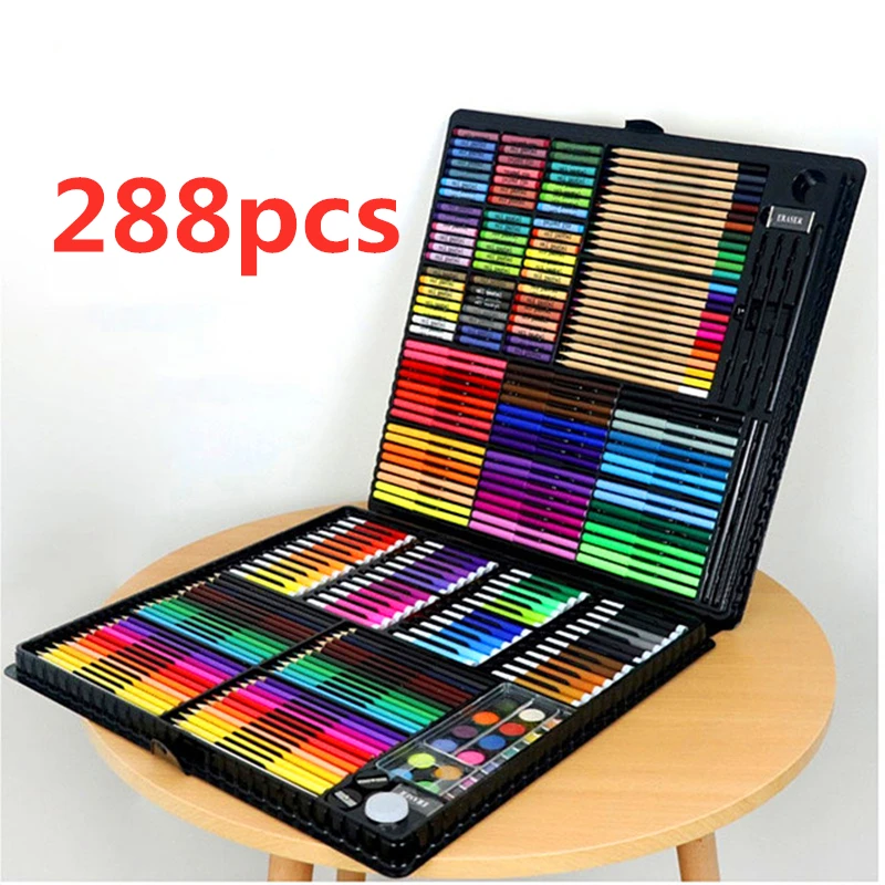 288 PCS Kids Gift Watercolor Drawing Art Marker Brush Pen Set Children Painting Art Set For Kids Gift 288 PCS Kids Gift Watercolor Drawing Art Marker Brush Pen Set Children Painting Art Set For Kids Gift