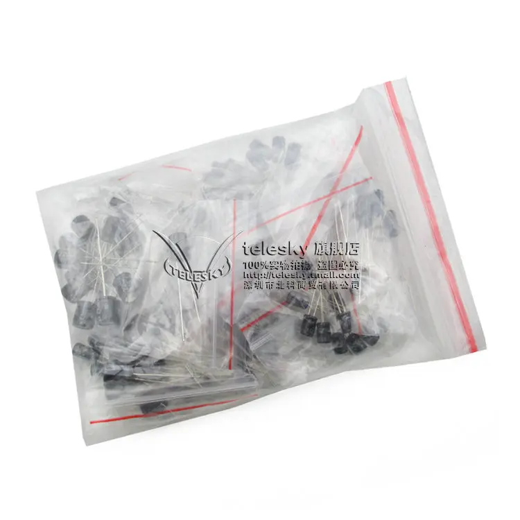 

120pcs 12 value kit 1uF-470uF Electrolytic Capacitor Package for arduino 1UF 2.2UF 3.3UF 4.7UF 10UF 22UF 33UF 47UF 100UF 220UF