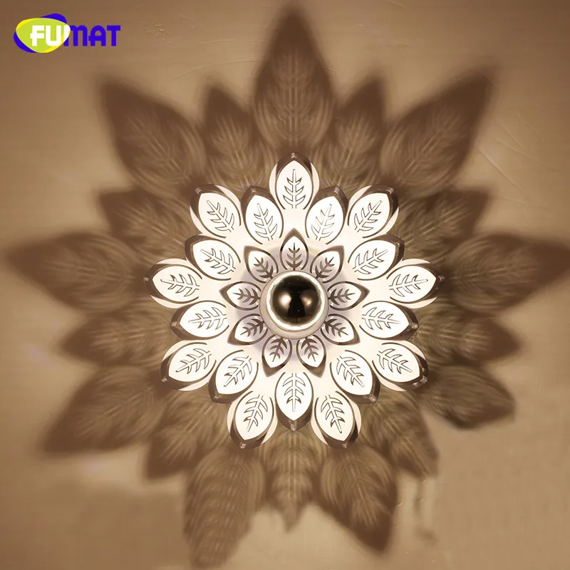 

FUMAT Leaves Shadow Ceiling Light Modern Surface Mounted /Embedde LED Celing lamp for Balcony Aisle Light Metal Ceiling Light