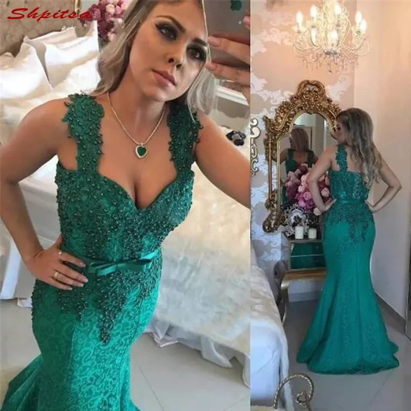 dark-green-arabic-lace-dresses-evening-wear-2018-spaghetti-appliques-pearls-mermaid-sweep-train-formal-prom-party-special-occasion-gowns_