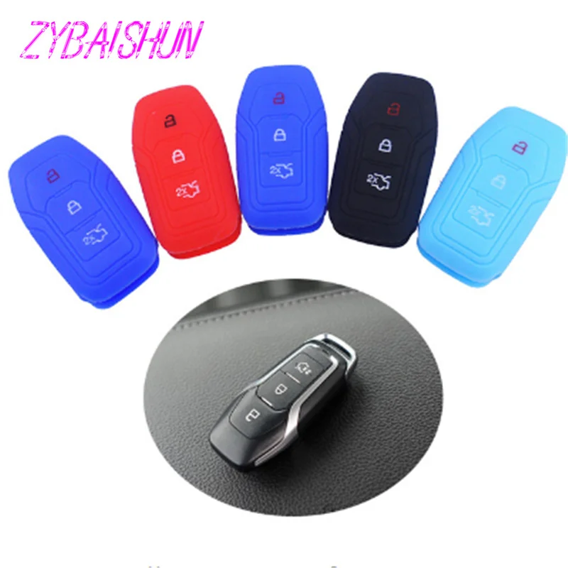 Silicone Keys Case 3 Button for 2013 2014 New Ford Mondeo Auto Key Cover Smart | Автомобили и мотоциклы