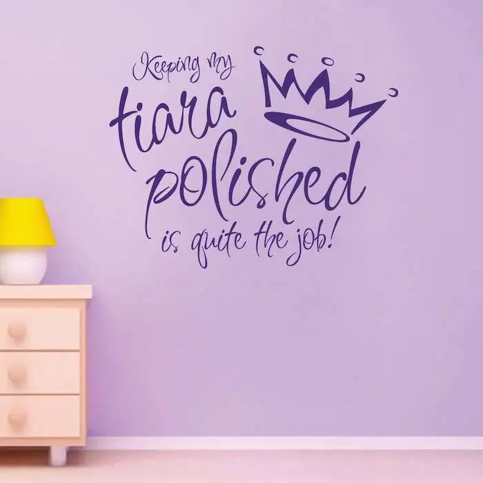 Keeping My Tiara Polished Home Decor Wall Art Decals Living Room Decoration Wallpaper Quote Murals Wallpaper Marble Wallpaper For Home Decorationwallpaper Wedding Aliexpress
