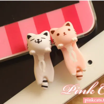

DHL FEDEX free shipping kpop kawaii candy color Chi's cat jack Anti dust plug for cell phone/ks designer cute anime earphone cap