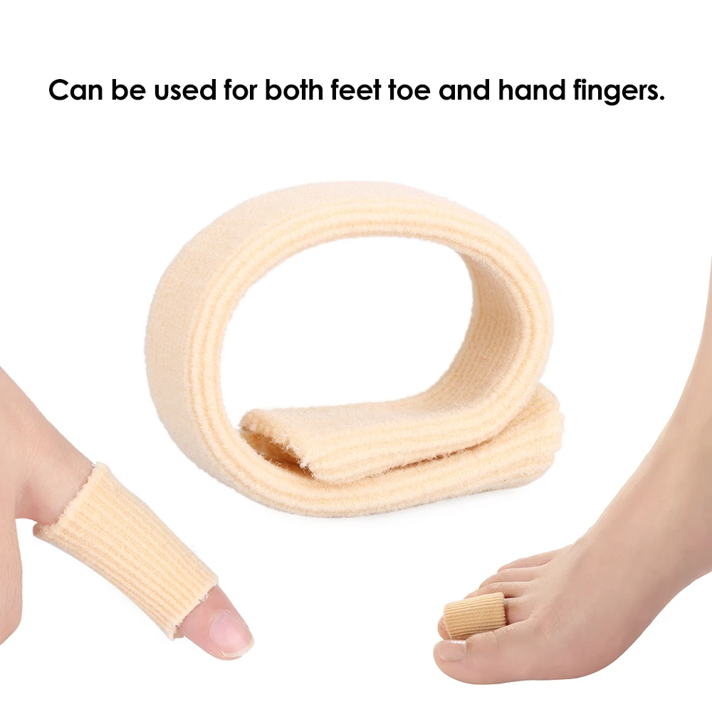 

Fabric+Gel Tube Cushion Corns Toe Protector Toe & Finger Protective Feet Finger Protection Foot Care Pads for Feet Care insoles