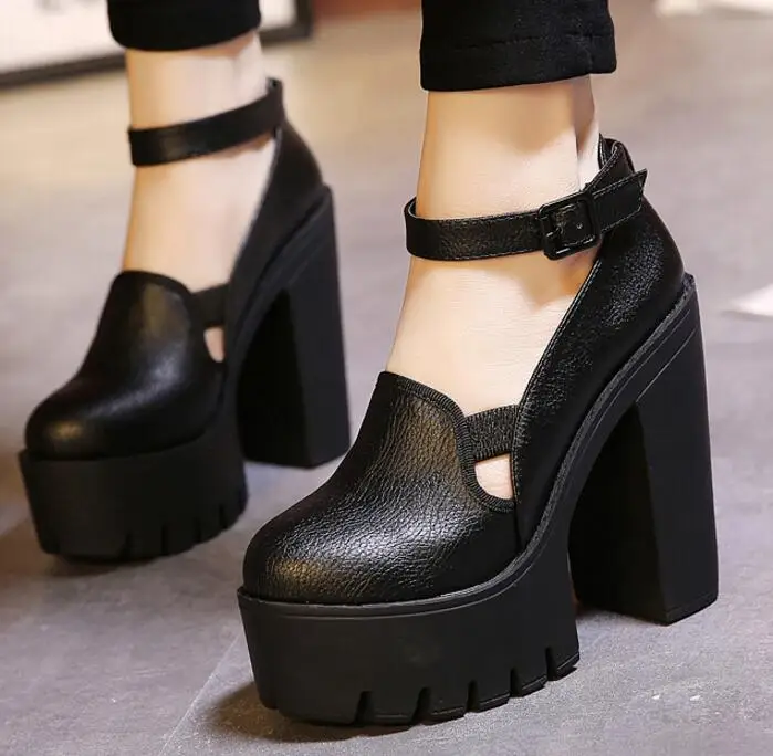 Plate Femmes Zapatos Sapato Filles Talons Black P170058 Cheville Gladiateur Féminin Femme Haute Mujer Chaussure Pompes Boucle forme Chaussures wBq41qz