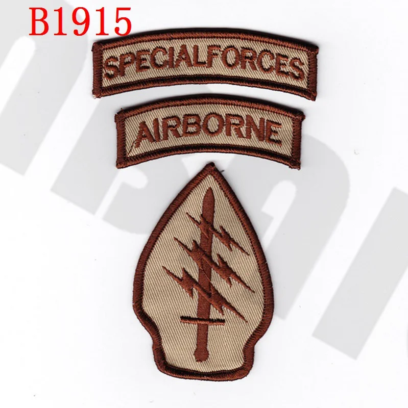 B1915 Tan Вышивка патч спецназ боевой дух тактика военный - Цвет: B1915 Tan