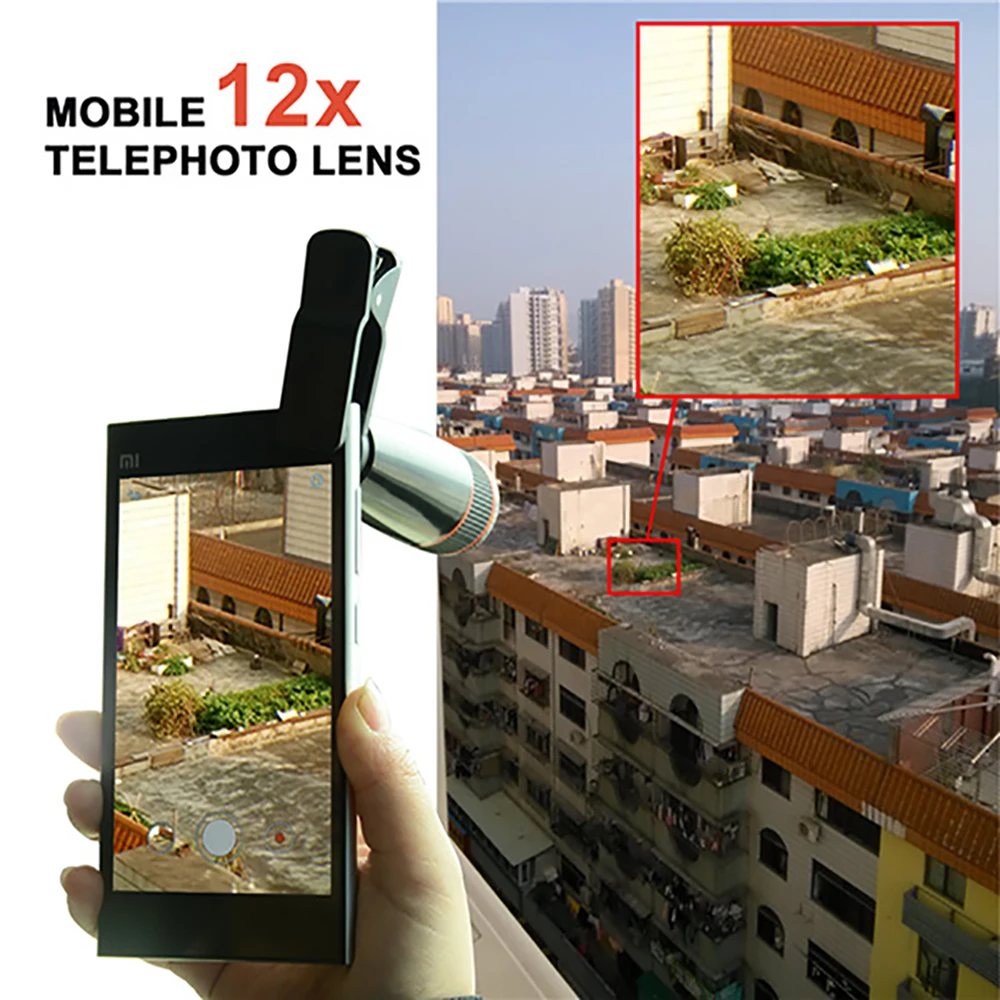 Apexel 12X Zoom Clip Telescope Camera LENS For Iphone 6 Plus 5 4 Samsung Galaxy S6 s5 note 3 LG Mobile Phone Ipad Tablet | Мобильные