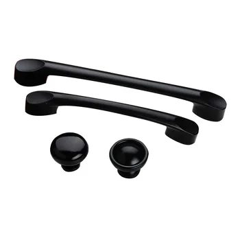 Zinc Aolly Furniture Handle American style Black Cabinet Kitchen Cupboard Pulls Drawer Knobs Fashion Furniture Hardware