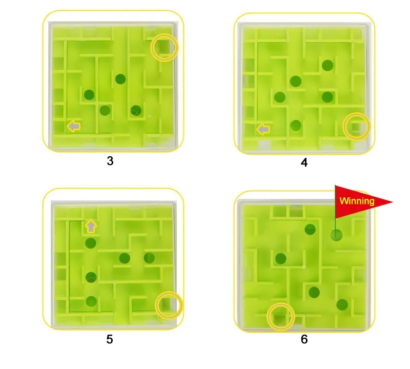 3D Мини скоростной кубик лабиринт магический куб головоломка игра кубики магикос Обучающие игрушки Лабиринт катающийся мяч игрушки для детей и взрослых AQ1563