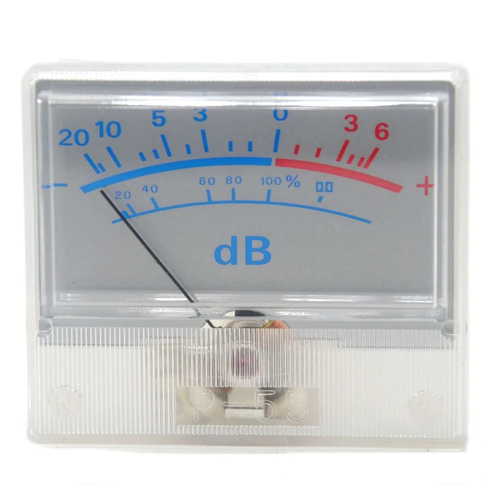 2pcs P-55 High-precision VU Meter Head Audio DB Level Meter Power Amplifier Tube DAC Pre-stage Power Sound Pressure Meter