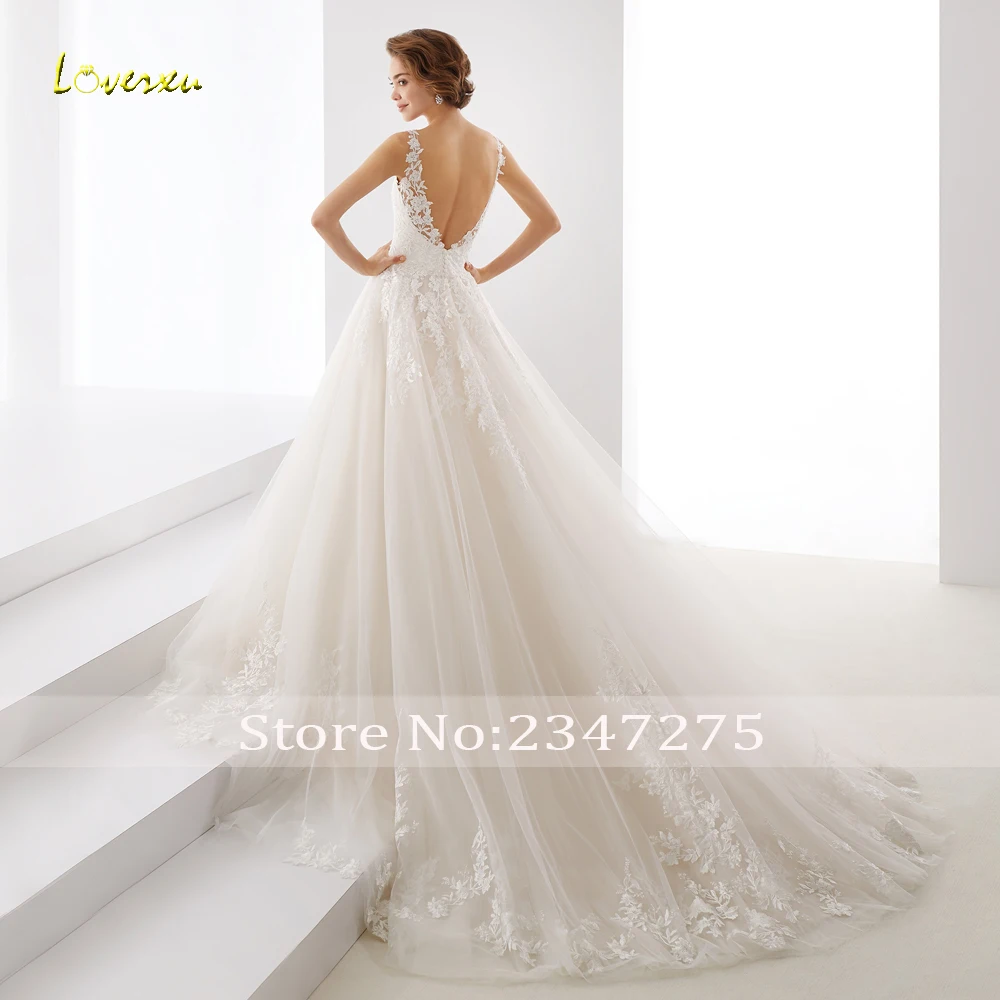 Свадебное платье с открытой спиной Loverxu Vestido De Noiva свадебное на бретельках