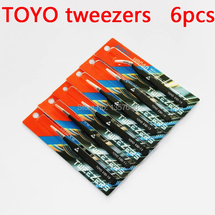 Good Quality Anti static TOYO ESD 10 15 Tweezers Set For