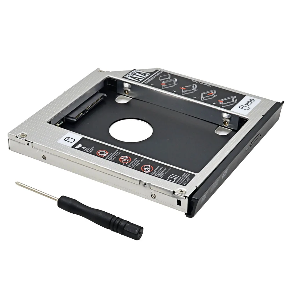 MJTEK High Quality SATA III Second HDD Caddy 12.7mm for 2.5" SSD Case