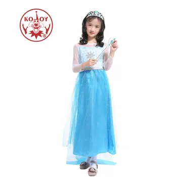 

Girls Elsa Costume Anna Party Dresses Christmas Birthday Party Blue Snow Queen Princess For Kids