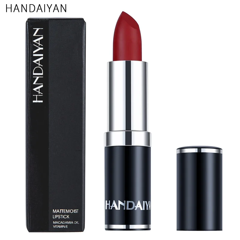 

HANDAIYAN Non-Stick Cup Matte Lipstick Long Lasting Vitamin E Moisturizer Lip Balm Makeup Waterproof Lip Stick Gift for Women