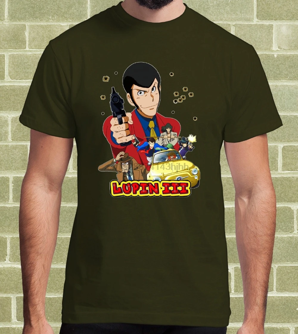 

2019 New Short Sleeve Men LUPIN 3 III CARTOON T-SHIRT PER UOMO E BAMBINO Simple Style