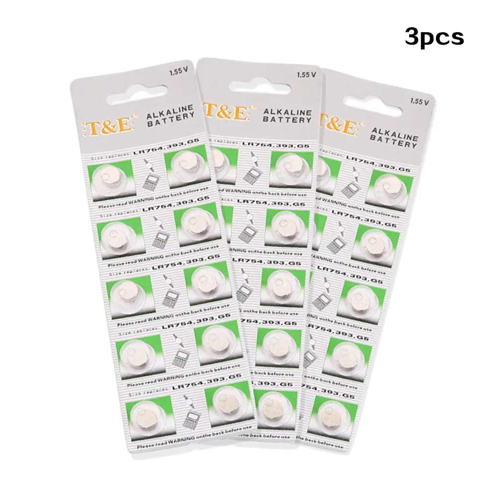 3Pack Anmas Power 30pcs 1.5V Batteries AG5 L754 LR48 393A SR48 Coin Button Cell Battery for PC Watch Camera | Электроника