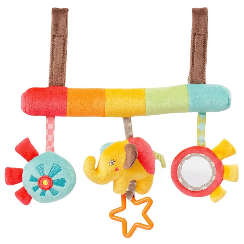Jjovce детский автомобиль безопасности сидения Подвесные Игрушки для мальчиков и девочек мягкий плюшевый слон ребенок сенсорная развивающая игрушка куклы аксессуары для коляски