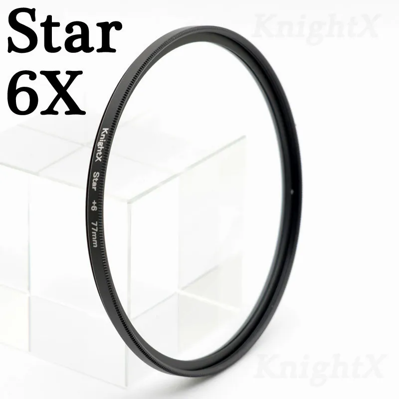 KnightX UV CPL ND Star line фильтр объектива камеры для canon sony nikon 49 52 55 58 62 67 72 77 мм комплект аксессуаров светильник dslr - Цвет: Star 6X