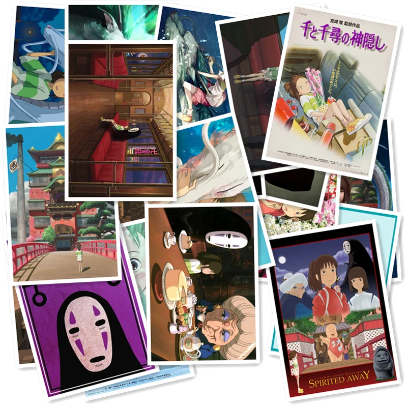 

Spirited Away Cartoon 20/pcs PVC Sticker Travel Suitcase PencilBox Bike Phone Sliding Plate Graffiti Styling