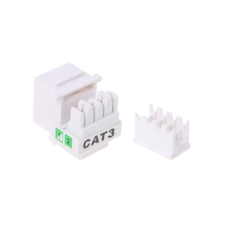 5Pcs Tool-free Telephone Module RJ11 Network CAT3 Voice Module Gold-plated Adapter Telephone Extender Keystone