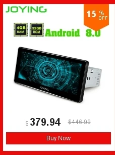 Discount JOYING double din 7 inch Car Radio Android 8.1 Octa Core built in DSP&4G HD Fast Boot Universal head unit GPS map with free DVR 4