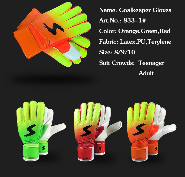 Профессиональные мужские футбольные вратарские перчатки с защитой пальцев утолщенные латексные ПУ футбольные Вратарские Перчатки вратарские перчатки