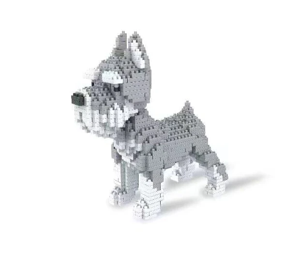 Mini blocks dog schnauzer 6618-1