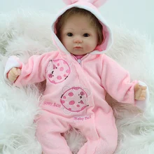 45 см мягкие силиконовые куклы Reborn Baby Doll для девочек ручной работы Виниловые Мягкие Игрушки Реалистичная кукла игрушка для обучения