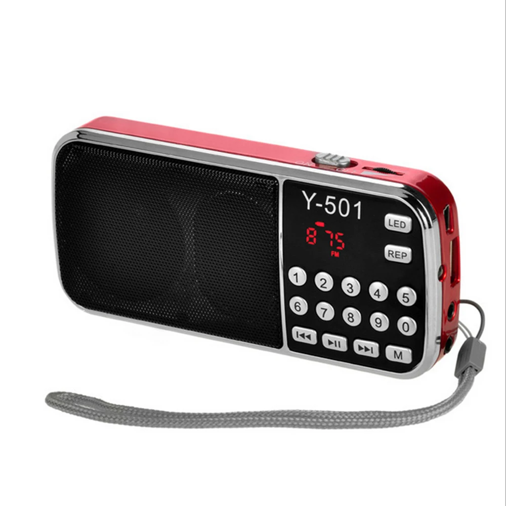 Модные L-088 Портативный HIFI мини-Динамик MP3 аудио плеера Усилитель фонарика Micro SD TF FM