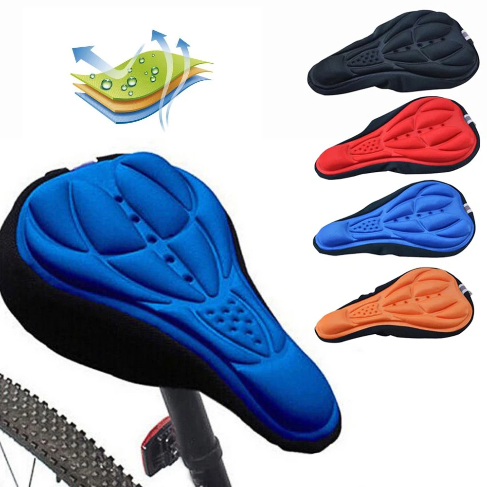 Cycling Bike Silicone Saddle Seat Cover Gel Cushion Soft Comfortable Pad HOT