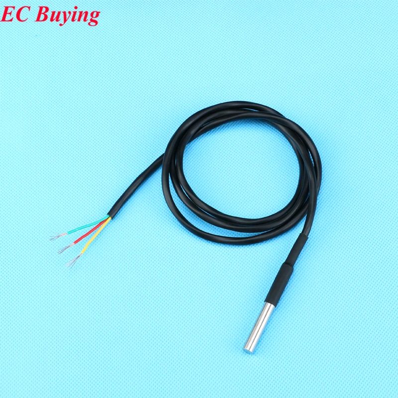 

Stainless Steel Package 1 Meters Waterproof DS18b20 Temperature Probe Temperature Sensor 18B20