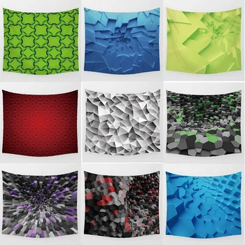 

Hot sale fashion Green geometric shape wall hanging tapestry home decoration wall tapestry tapiz pared L 200*150cm M 150*130cm