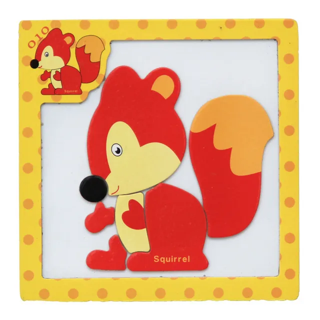 24Styles 3D Magnetic Puzzle Jigsaw Wooden Toys 15*15CM Cartoon Animals Traffic Puzzles Tangram Kids Educational Toy for Children 3