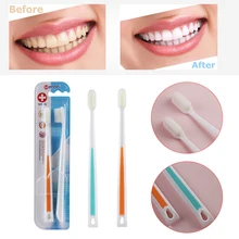 2 шт./упак. черная бамбуковая зубная щетка эко удобная щетка зуб Brosse зубцы Мягкая зубная щетка из древесного угля нано зубная щетка для взрослых