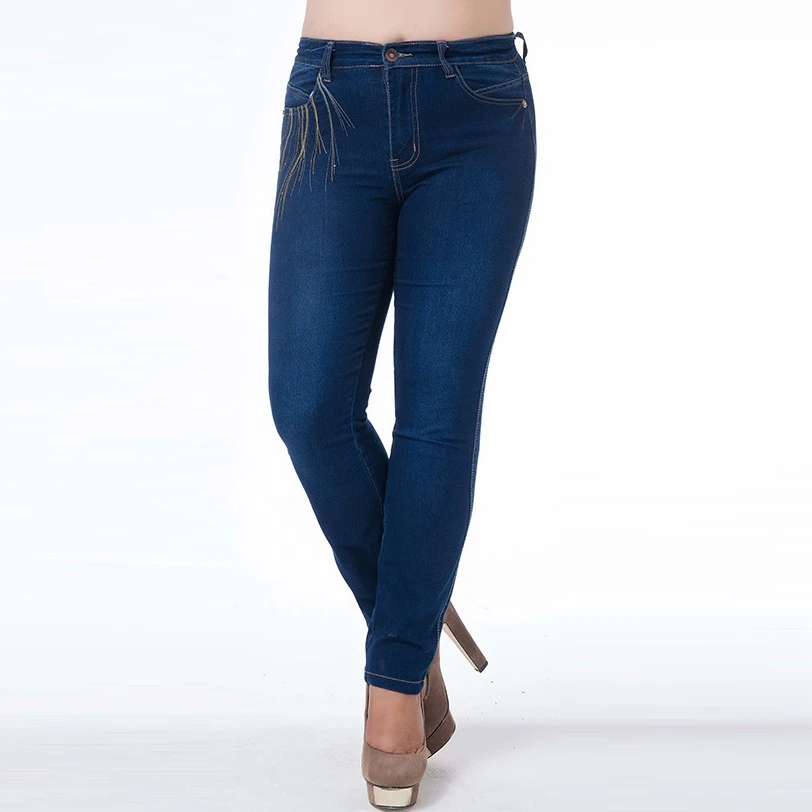 Lguc.H Push Up Jeans Woman Large Size Stretch Jean Full Women Big Size Mom Jeans Blue Trousers Female Clothes 5xl 6xl 7xl 2019