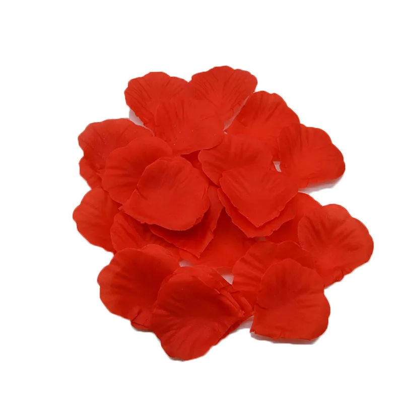 500 шт. искусственные лепестки роз, цветок для девочек, Шелковый лепесток, искусственные лепестки для свадьбы, конфетти, вечерние украшения для мероприятий - Цвет: F01