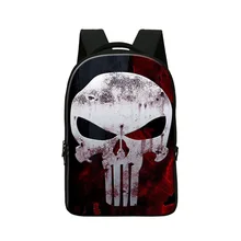 Stylish skull backpack for young men Cool mens back pack bag for laptop 14 inch college student’s bookbags fashion school bag