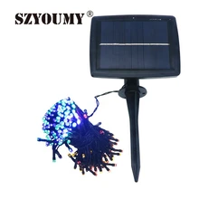 SZYOUMY Солнечный свет шнура с 8 светодио дный режим светодиодный свет шнура 22 м 200 светодио дный 1800 мАч батарея водостойкая Фея лампа светодио дный Рождество led