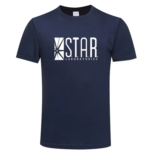 STAR LABORATORIES T Shirts Men Letter Print Man T Shirts Short Sleeve O ...