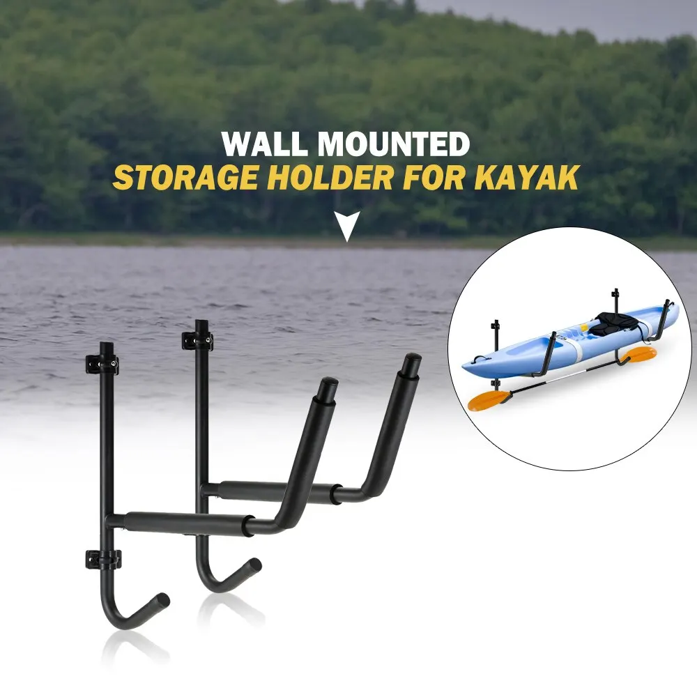 

Boat Heavy Duty Folding Wall Mounted Storage Holder for Kayak and Paddle Kayak Canoe Boat Steel Ladder Wall Mount Storage Rack
