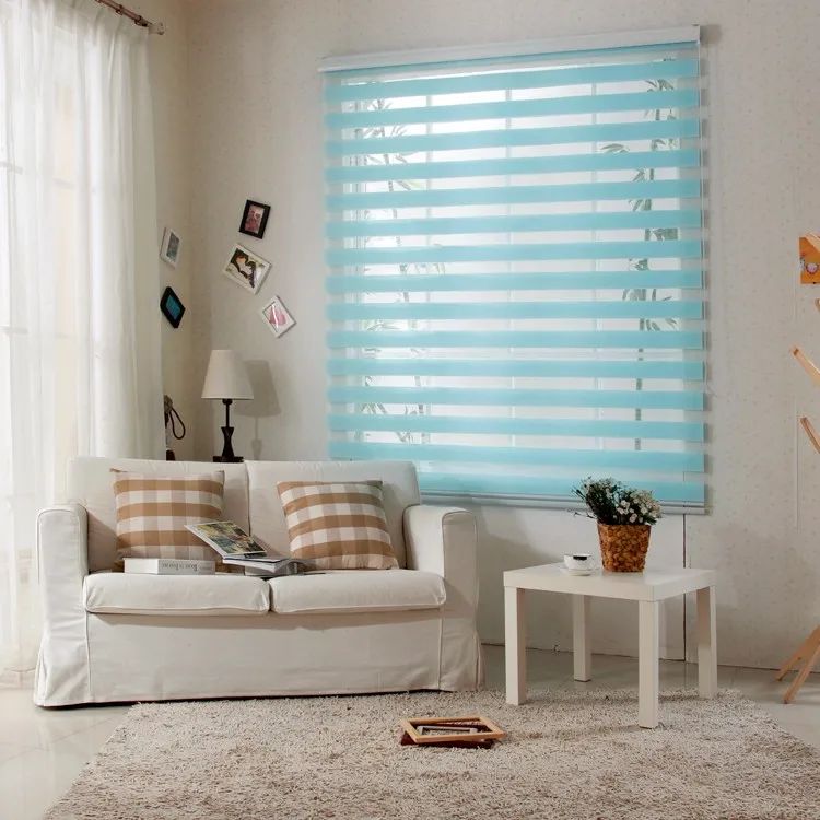 

Free shipping popular zebra blinds double layer roller blinds for room window customized size
