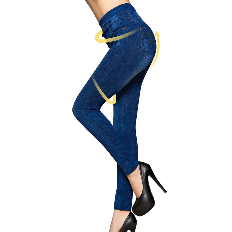 Laamei для женщин стрейч Высокая талия обтягивающие джинсы твердые искусственная джинсовые мотобрюки черный узкие брюки, леггинсы джинсы для женщи