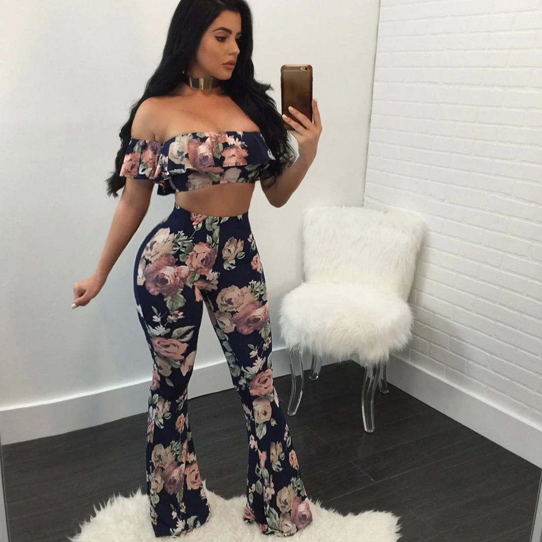 YJSFG домашний комбинезон элегантный летний комплект из двух предметов Длинный