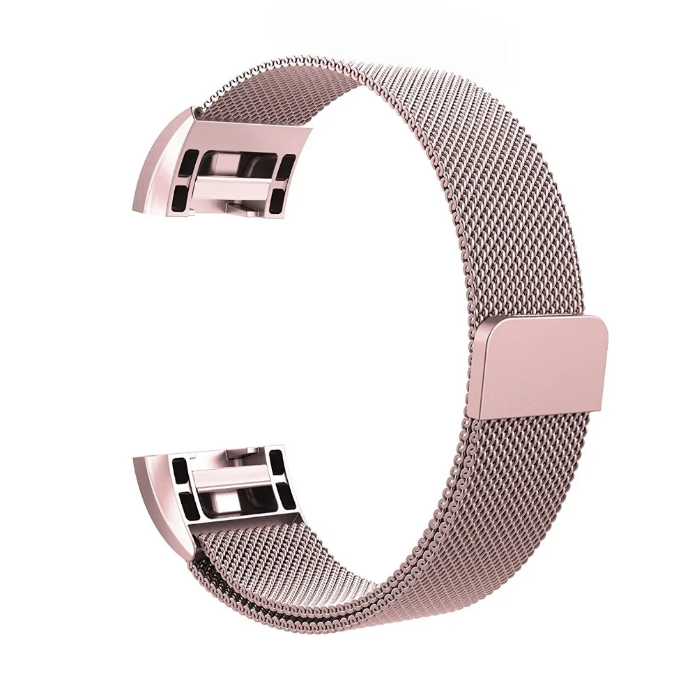 

Magnetic Milanese Loop Watch bands Stainless Steel Smart watch Strap Wrist watch Band 18mm For Fitbit Charge 2 Smart Watch