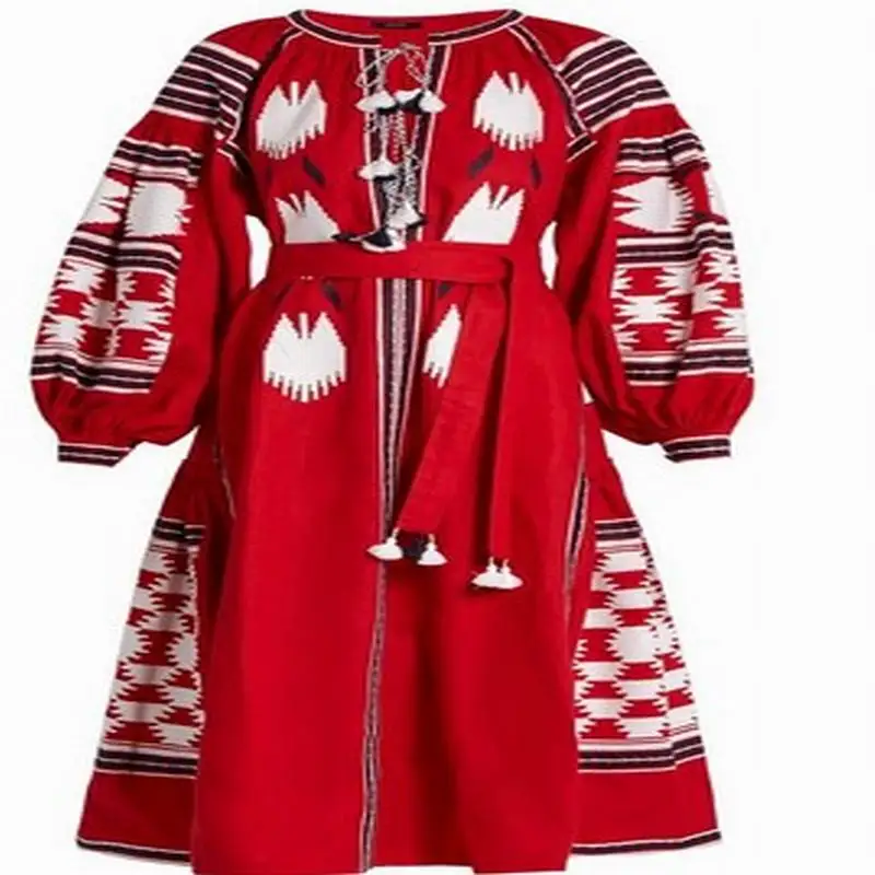 Классическое осенне-зимнее подиумное дизайнерское платье женское льняное