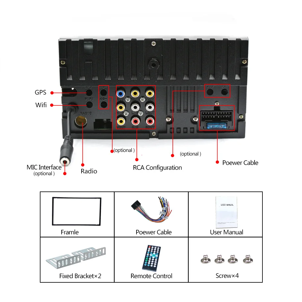 2 Din universal 62 DVD CD MP3 WMA reproductor coche Radio Estéreo manos libres música Streaming tel
