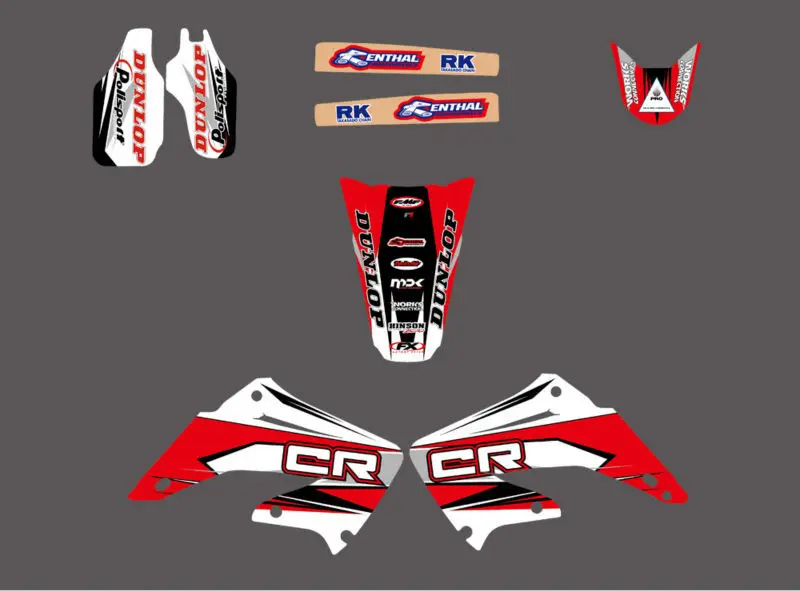 Team Graphics Decals For Honda CR125 CR250 2002 03 04 05 06 07 08 09 10 11 12 D5 