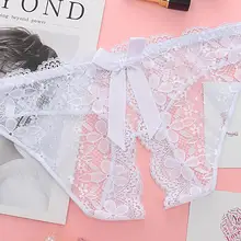 Женские сексуальные трусики с открытой промежностью, кружевные, открытые, спандекс, с вырезами, стринги для секса размера плюс, женские трусы, сексуальные трусы Танга