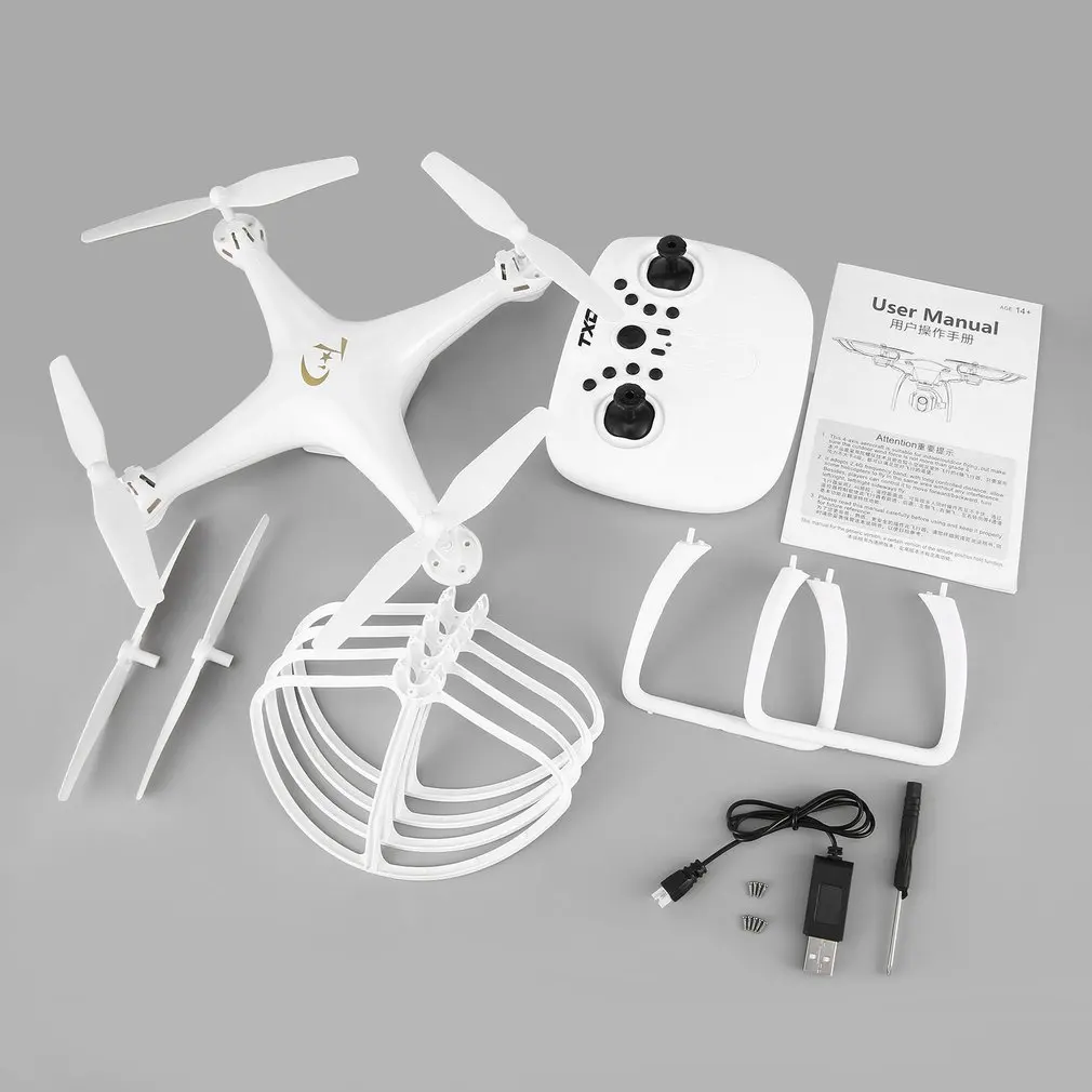 720P White TXD-9S, 2,4G, 720 P, 1080 P, высокая высота, четыре оси самолета, удерживайте HD камеру, Дрон, живой вертолет, Радиоуправляемый Дрон - Цвет: 720P White